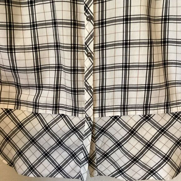 J. Jill Windowpane Plaid Lagenlook Top Size M - Picture 5 of 14